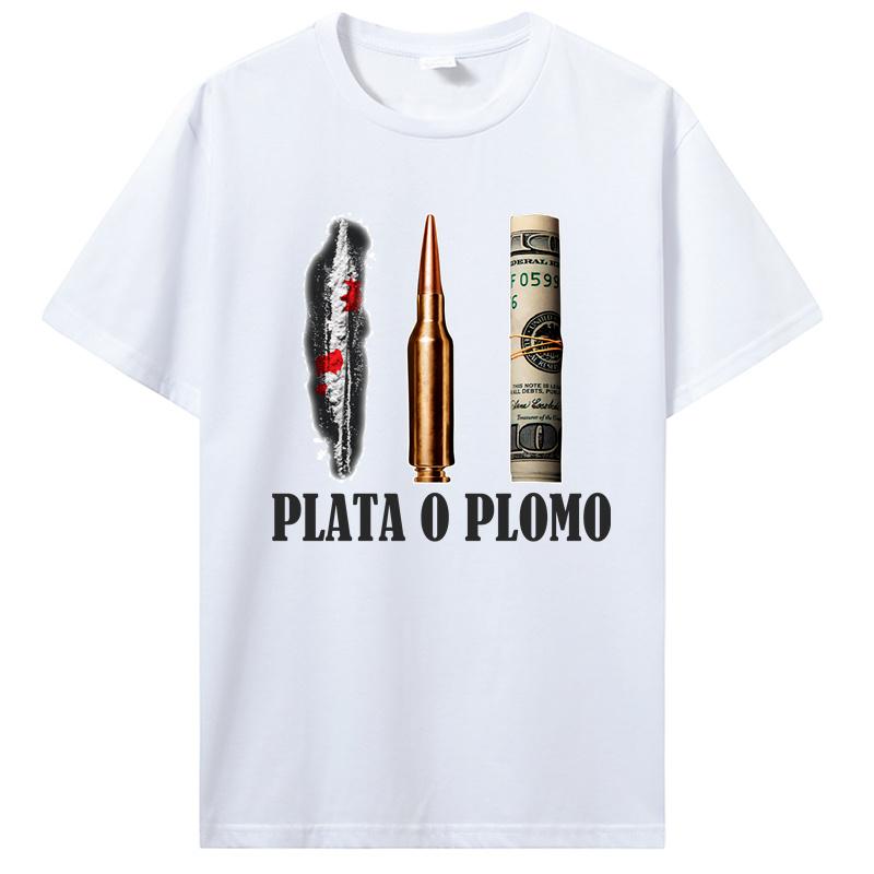 Принт Популярный классический телесериал Druger Plata O Plomo футболка Мужская футболка Пабло Эскобар Серебро или Свинец Футболка EL Patron Топы Футболки 3XL