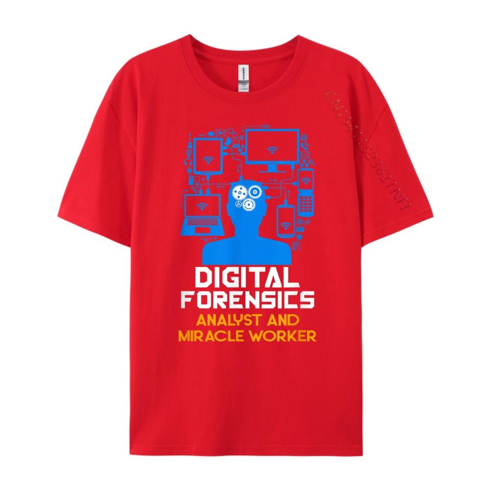 Digital Forensics Analyst Miracle Worker Computer Forensics Mens Designer Clothes Sale Printing Tshirt S