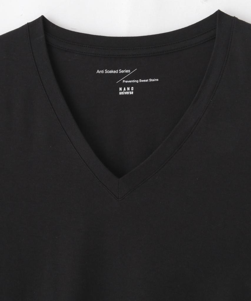 Nano Universe Sweat Size Anti-Soaked (R) Stain-Resistant V-Neck T-Shirt, Women's, Medium, 030, White, 669-5124301