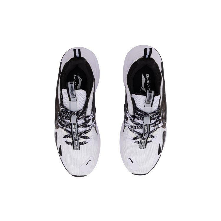 Li Ning Spark Slip Resistant Cushioning Abrasion Resistant Low Top Sports Casual Shoes Women's Black White AGLQ066-1