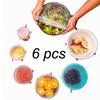 Source European Standard Silicone Six-piece Set Fresh-keeping Cover Stretch Bowl Cover Refrigerator Microwave Seal Fresh-keeping Film
