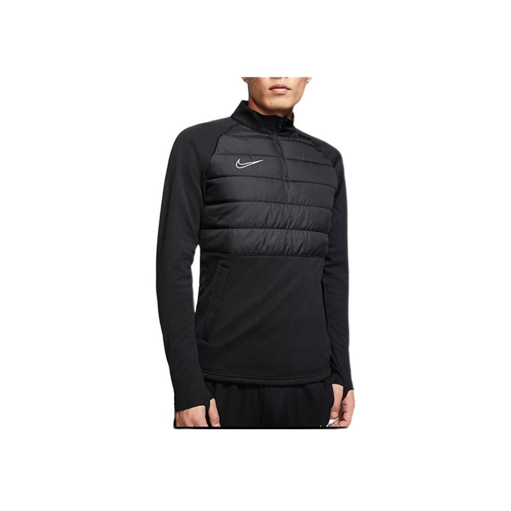 Nike Dri-FIT Color Block Half-Zip Training Football Jacket Men Jackets Black BQ7474-010