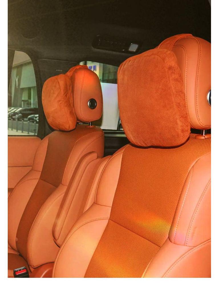 Chery Car Suede Neck and Lumbar Support Pillow - Universal Fit