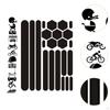 Bike Motorcycle Reflective Sticker Warning Multipurpose Creative Decor Black