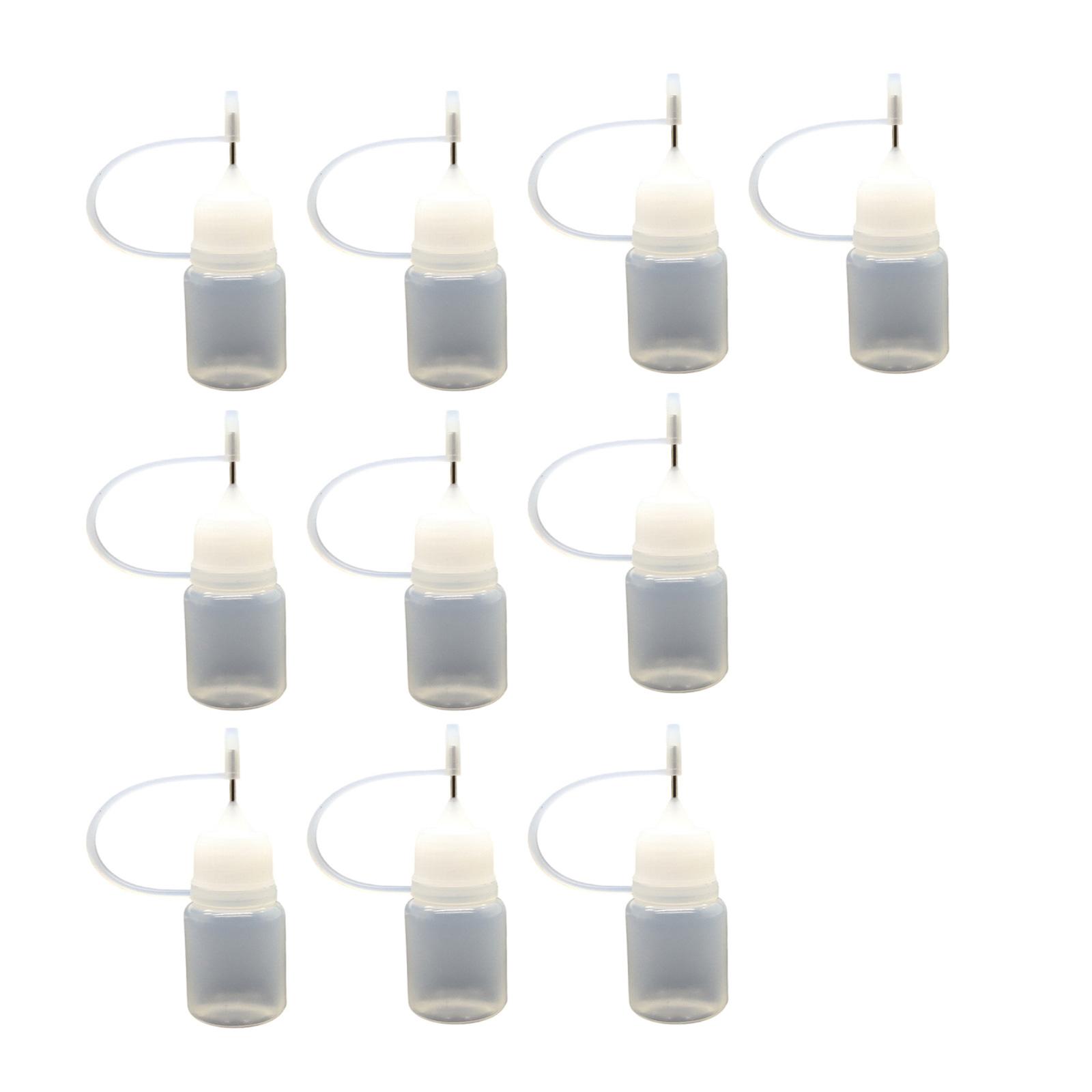 

10Pcs Precision Needle Tip Applicator Bottles 5/10ml Needle Tip Squeeze Bottle for Glue Ink Liquid Acrylic Painting S