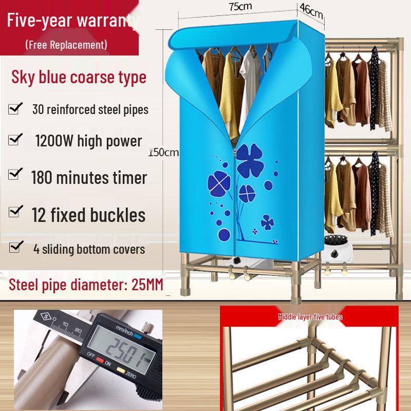 Compact Home Clothes Dryer - Quick Dry & Wardrobe-Friendly