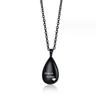 Elegant Teardrop Cremation Urn Necklace - Stainless Steel Memorial Pendant for Women