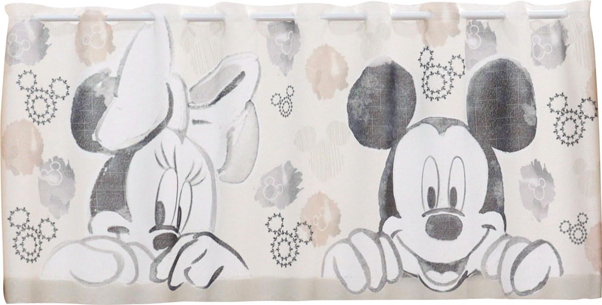 

Noren Kobo Cafe Disney Disney Mickey Minnie Peek Width 120cm x Length 21614 Curtain, Merchandise, & Through, 45cm,