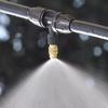 Three-Way Atomizing Nozzle Set Brass Misting Nozzles with Drip Irrigation Connector Adjustable Drip Irrigation Mister Set for Garden Patio Greenhouse