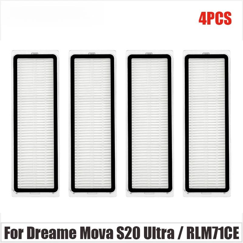 For Dreame Mova S20 Ultra / RLM71CE Spare Parts Main Side Brush Hepa Filter Mop Pad Dust Bag Accessories Consumables