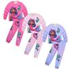 Kids Girls Cartoon Gabby Mermaid Print Long Sleeves T-Shirt Top Pants Trousers Clothes Set