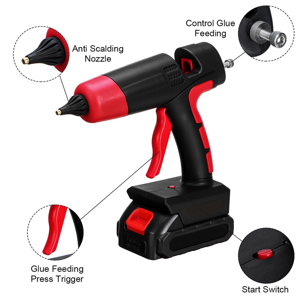 Rechargeable Cordless Hot Melt Glue Gun Li-ion Battery For 11mm Glue Stick Home DIY Repair Tool For Battery 1000W