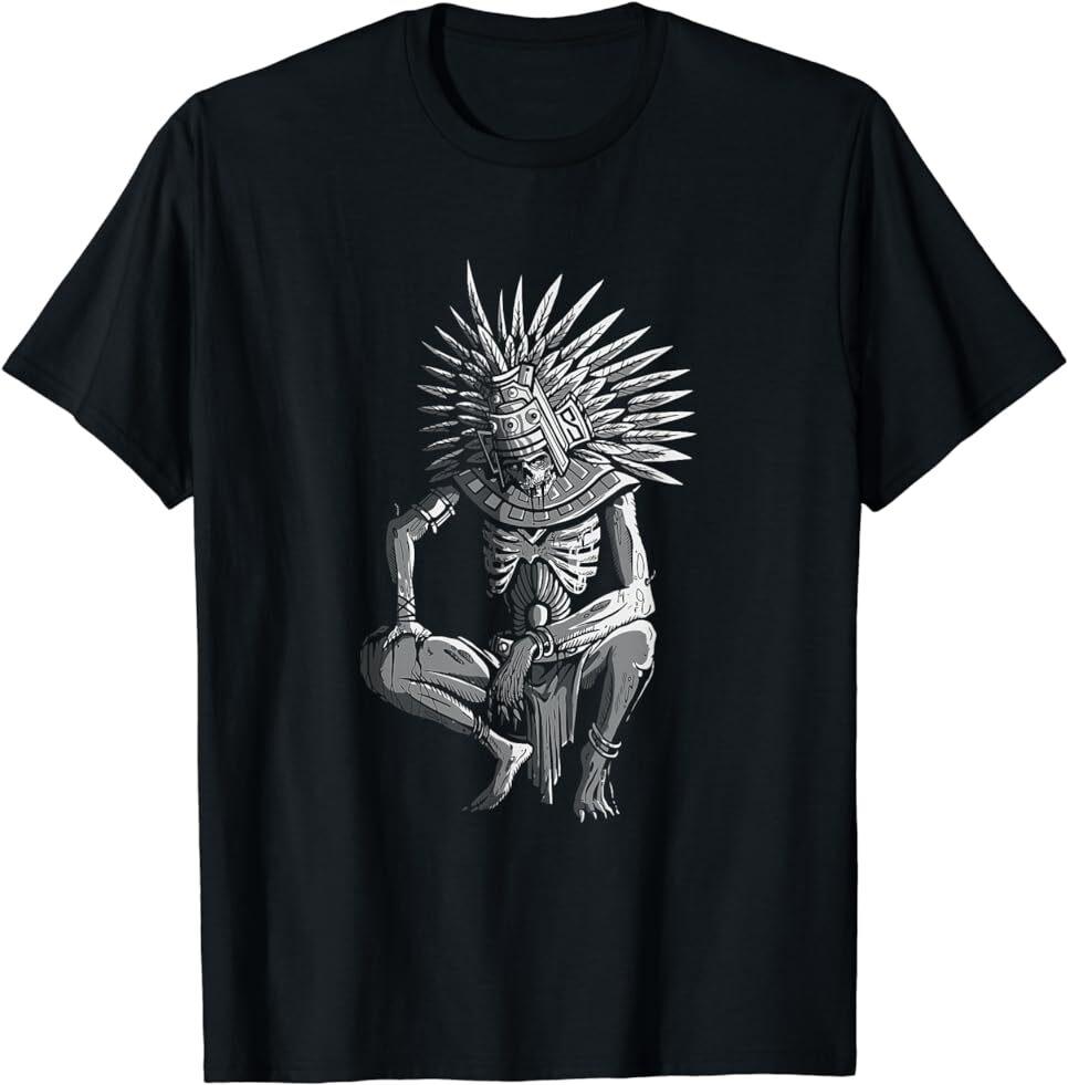 НОВАЯ ОГРАНИЧЕННАЯ Azteca Mictlantecuhtli - Бог смерти - Ацтекский бог Футболка Унисекс Футболка XL