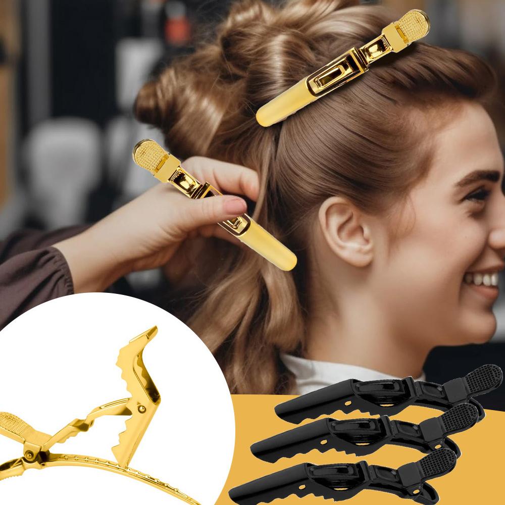 6PCS/Set Hairdressing Alligator Clip Salon Perm Plastic Hairpin Haircut Partition Styling Clip Supplies Hair Accessorie