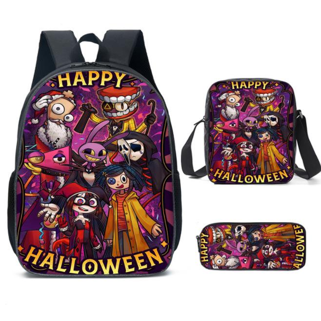Digitaler Zirkus Kinder-Schulranzen Der Erstaunliche Digitale Zirkus Schülerrucksack Dreiteiliges Set 17inch backpack
