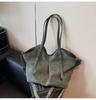New large-capacity tote bag women's simple casual retro tote bag trendy fashion popular underarm shoulder bag