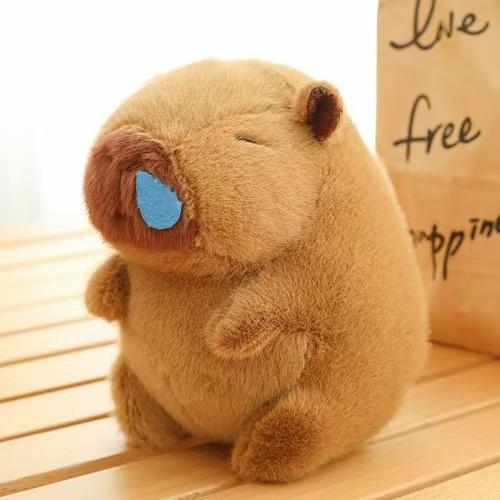 Capibara doll back turtle bag capybara doll throw pillow snot capybara plush toy