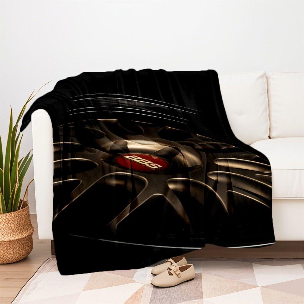 BBS Wheel Rim Car Accessories Parts StylingBlanket Flannel Throw Blanket for Sofa, Bed, Travel, Camping, Office, Couch, Chair, And Bed Gift