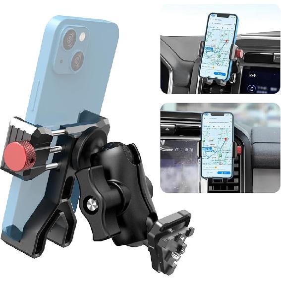 Aluminum Phone Mount for Ford F-150 2015-2020, Expedition 2018-2021, Super Duty 2017-2021, F150 Vent Cell Phone Holder with 360° Rotation Ball Head