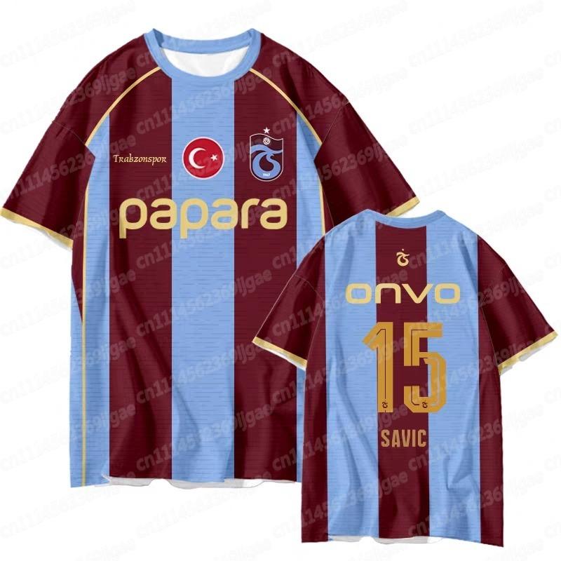 26-27 Trabzonspor Salah Fußballtrikot Shirt 3D Sport T-Shirt, Training Atmungsaktiv Schnelltrocknend Sweatshirt Oberteile Familienpassend 6XL