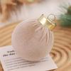 12pcs/SET 6cm Christmas Flocking Balls Pendant Christmas Tree Ornaments  Merry Christmas Decor