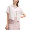 Fila X TIM LAHAN Collaboration Comfortable Fashionable Skin-Friendly Soft Short Sleeve Shirt Women Shirts Pink F51W529403F-PK