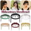 Chain Tassel Rhinestone Headband Shiny Bridal Headdress Korean Style Hair Band  Stage Performance