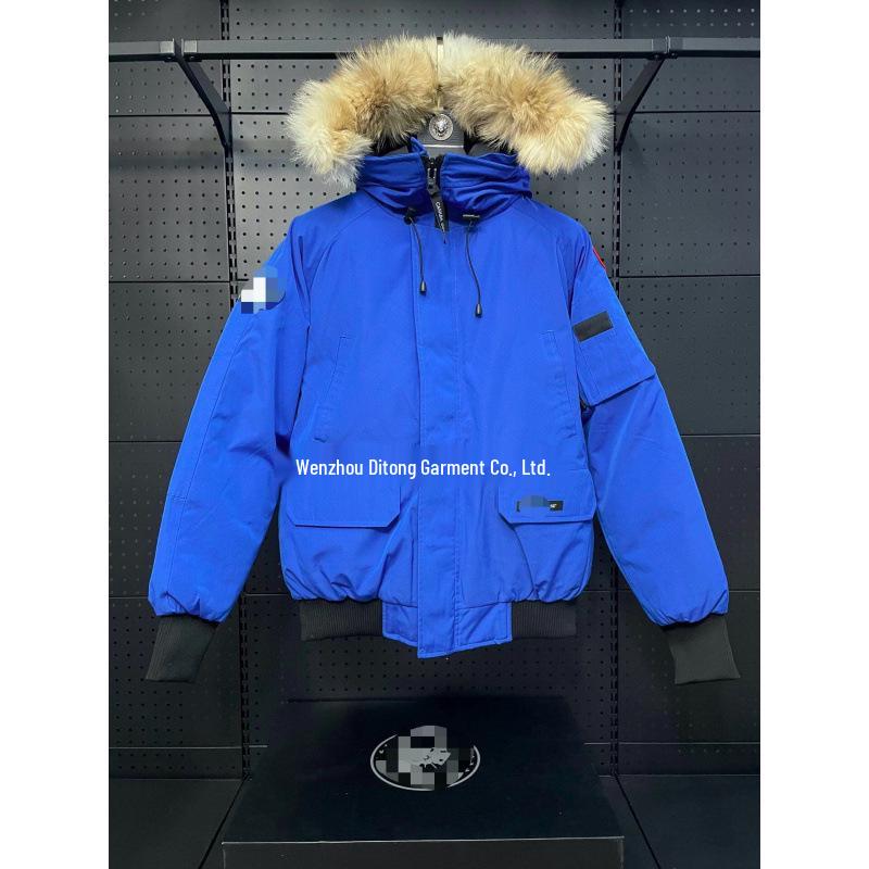 Canada Goose Kurze Bomberjacke - Winter Daunen-Oberbekleidung für Damen & Herren, Pelzkragen, Dick & Warm.