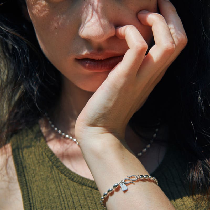 Green [925 Silver] Eight.silver.89 / Barley Bracelet