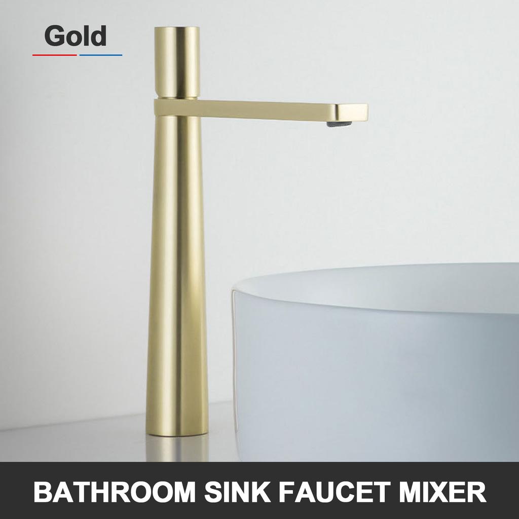 Bathroom Sink Faucet Single Hole Tall High Lavatory Vanity Basin Mixer Tap Commercial Modern Commercial Vessel Sink