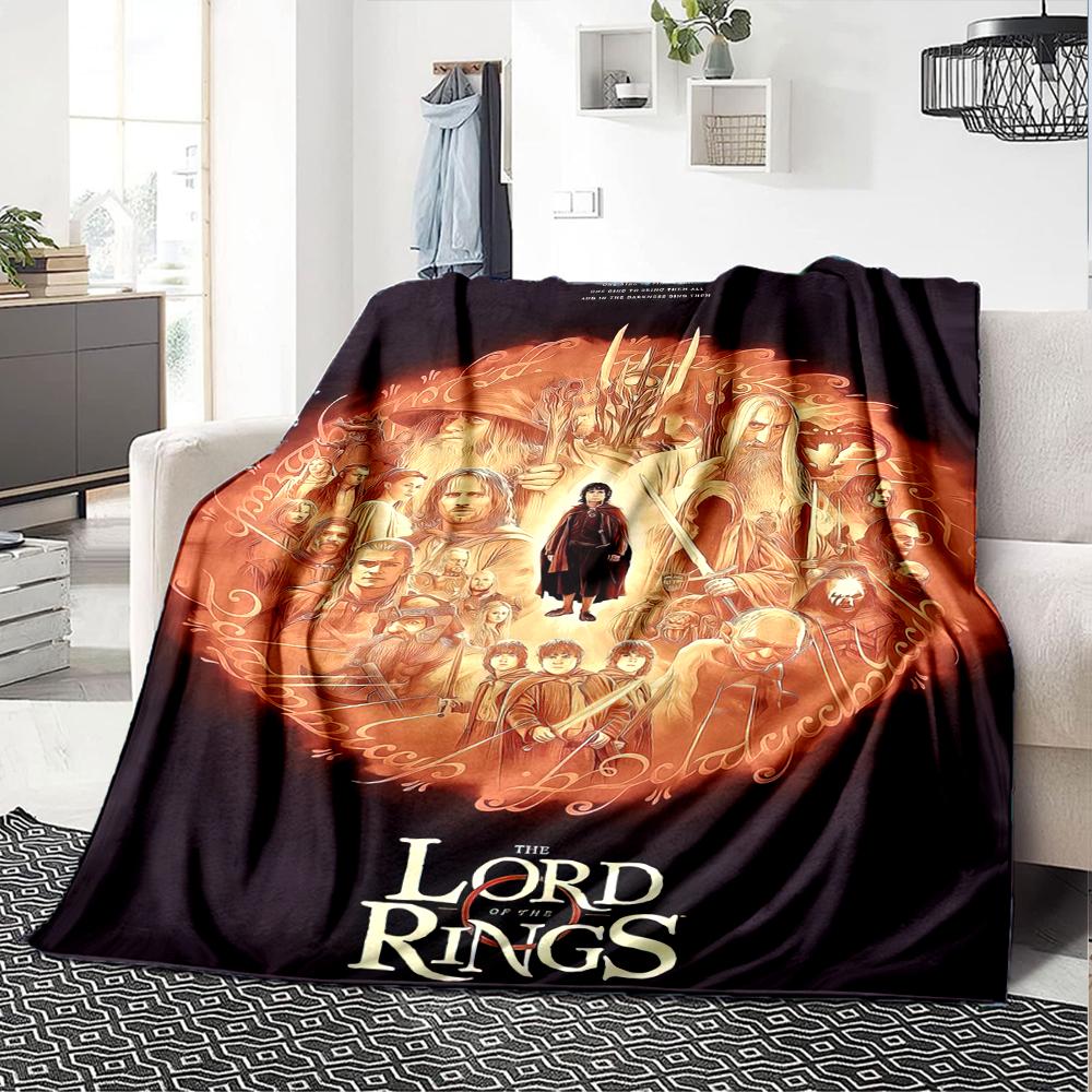 1PC The Lord of the Rings printed blanket, all season lightweight home office outdoor nap multifunctional blanket A10