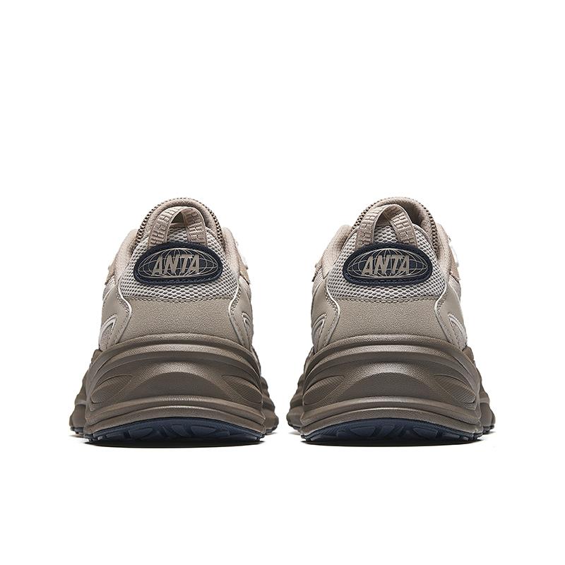 Anta Comfortable Versatile Slip-Resistant Durable Lightweight Low-Top Casual Shoes Men Sneaker Brown 912518803-4