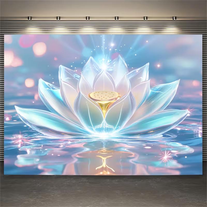 2D Magical Lotus Flower Backdrop for Home & Studio Photography