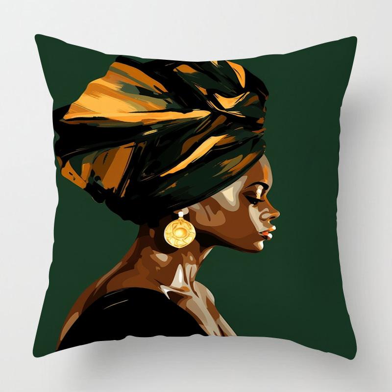 Vintage Figure Illustration Pillow Cover 45x 45cm  Bedroom Sofa Decorative Cushion Cover Four Seasons Universal Variety Optional