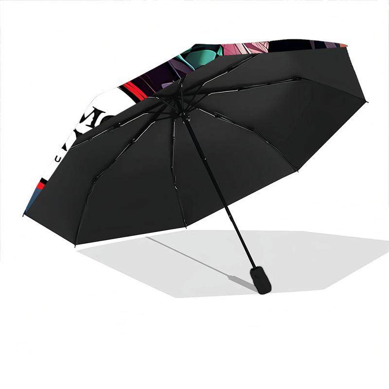 1pc Demon Slayer Automatic Folding Umbrella, Automatic Folding Umbrella with 8 Ribs, Convenient for Outdoor Use 042