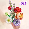 Romantischer Wildblumenstrauß, Blumenbausatz, Heimdekoration, Bausteinspielzeug, Valentinstagsgeschenk für die Freundin