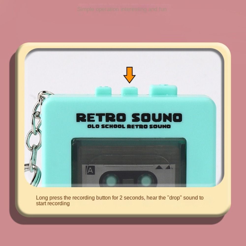 Cassette Recorder Mini Music Box Keychain Vintage Music Box Pendant  Home Decoration