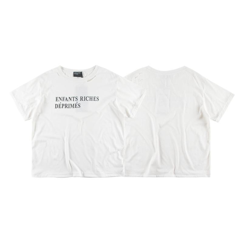 Letter printing retro portrait American tide brand loose men's and women's casual short-sleeved T-shirt tide