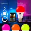 E27 Wireless RGB/CW Stepless Dimming USB Rechargeable Light Bulb with Remote Control Battery-Powered Light Bulb Dimmable/Timer