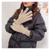 Knitted Candy Color Gloves with Fingers Exposed Fingers Touch Screen Imitating Hanharajuku Wind Protecting Wrists Autumn and Winter