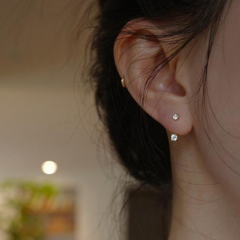 

2025 New French-Style Versatile Rhinestone & Sterling Silver Earrings for Women