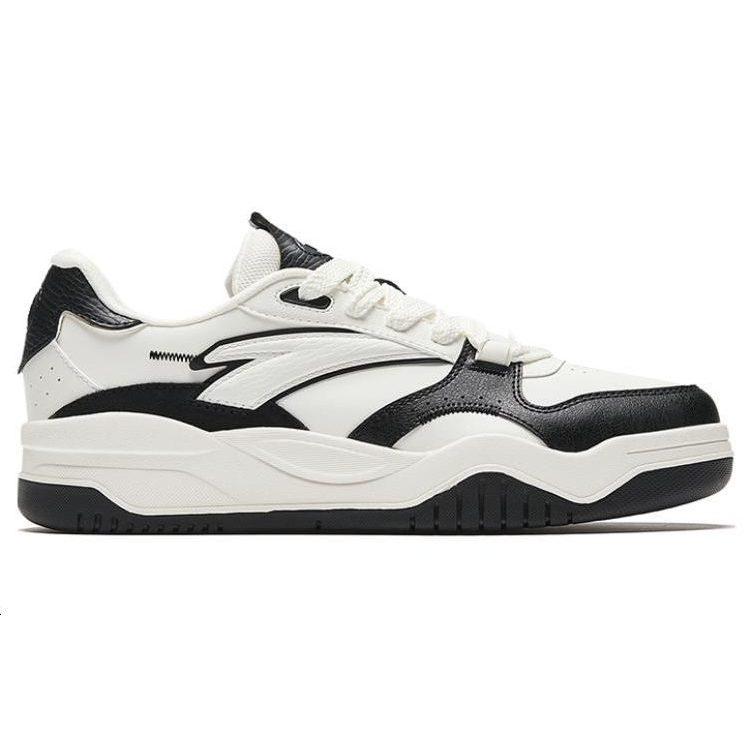 Anta Wave Shoe Comfortable Cushioning Low top Skateboard Shoes Women's Black White 922348003-2