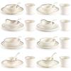 Melamine Four-Piece Table Set: Imitation Porcelain Plastic Bowls & Plates for Restaurants and Hotels