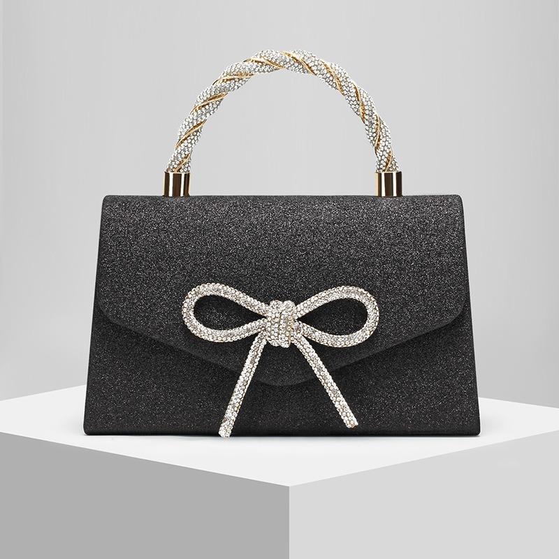 Neues High-End-Bankettkleid, vielseitige Clutch, Crossbody-Prominente, modische diamantbesetzte Schleifenkette