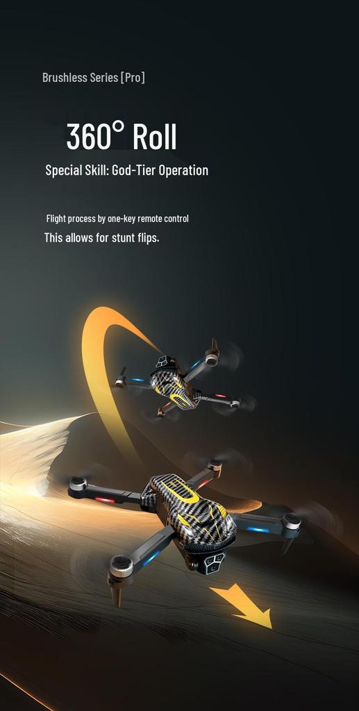 Brushless Optical Flow Positioning Drone with Intelligent Obstacle Avoidance and HD Camera, Long Battery Life, Remote Control Quadcopter.