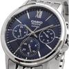 Casio Beside Quartz Men's Watch Sapphire Glass BMS-300D-2AV Stainless Steel Band 24-Hour Display Navy