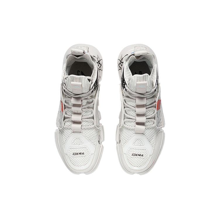 Li Ning Essence 2 ACE Αντικραδασμικά Αντιολισθητικά Ανθεκτικά στην Τριβή Μεσάτα Vintage Παπούτσια Μπάσκετ Γυναικεία Frost White ABCS012-2