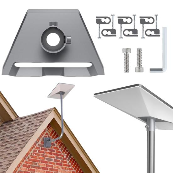 Mounting Plate with Screw Clips Rustproof Easy Installation Round Tube Adapter Mount