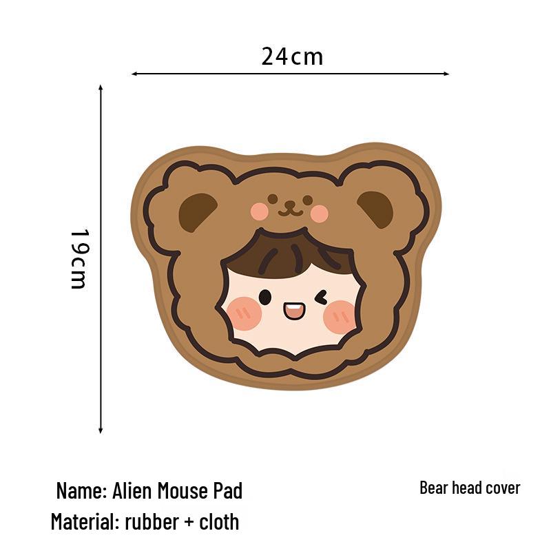 Cute Pink Cartoon Mouse Pad - Non-slip Soft Pad for Notebooks & Keyboards