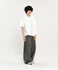 SIGNATURE Multi-Tuck Wide Slacks [Gray Stripe]
